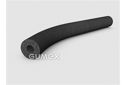 Mikroporézní profil kruhový, vnější průměr 20mm, dutinka 6mm, hustota 500kg/m3, EPDM, -30°C/+80°C, černý